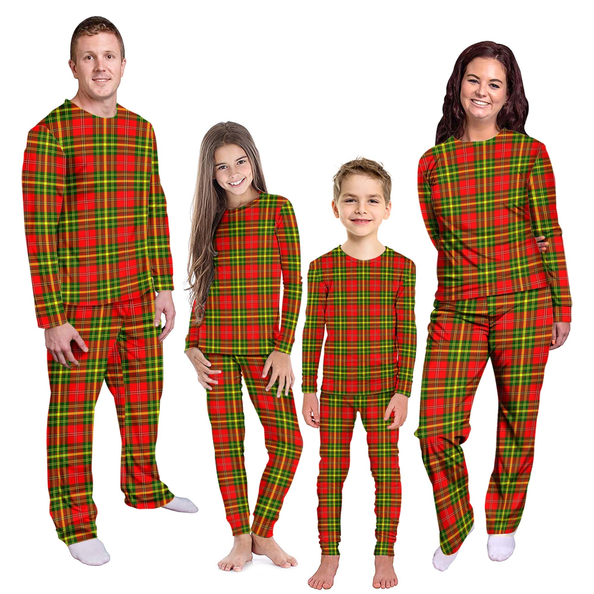 Leask Modern Tartan Pajamas Family Set Kid - Tartan Vibes Clothing