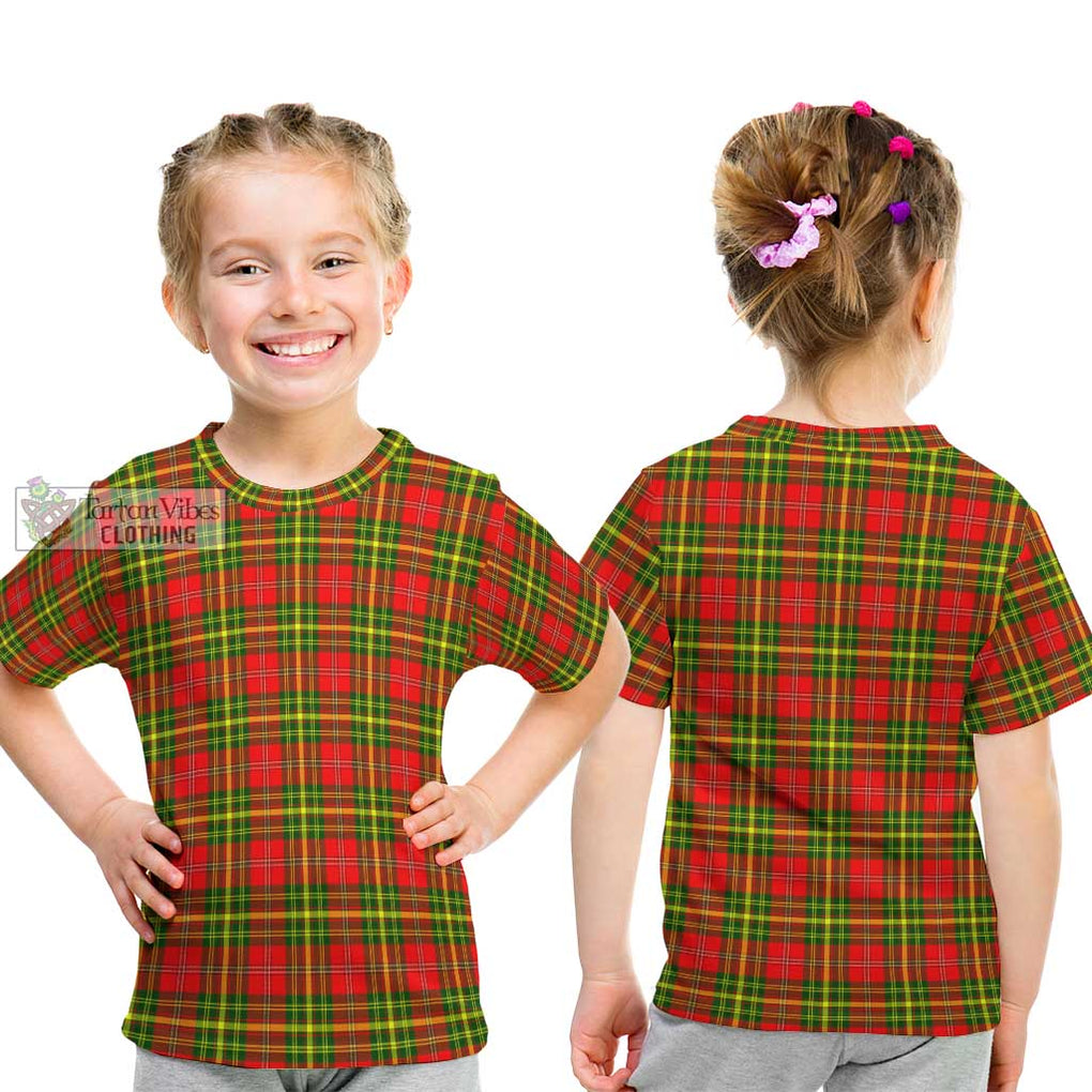 Leask Modern Tartan Kid T-Shirt Youth XL Size14 - Tartanvibesclothing Shop