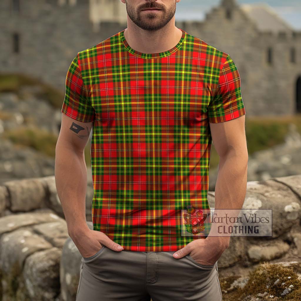 Leask Modern Tartan Cotton T-Shirt Men's Shirt - Tartanvibesclothing Shop