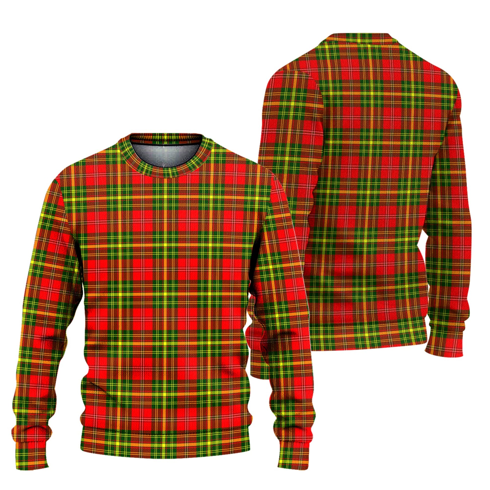 Leask Modern Tartan Knitted Sweater Unisex - Tartanvibesclothing