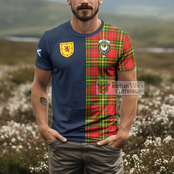 Leask Modern Tartan T-Shirt Alba with Scottish Lion Royal Arm Half Style