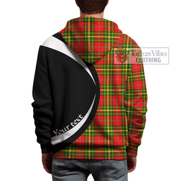 Leask Modern Tartan Hoodie with Family Crest Circle Style