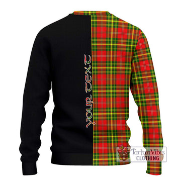 Leask Modern Tartan Ugly Sweater with Family Crest and Half Of Me Style