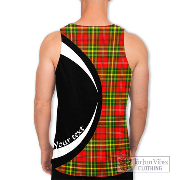 Leask Modern Tartan Men's Tank Top with Family Crest Circle Style