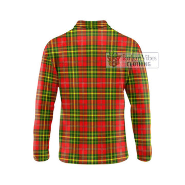 Leask Modern Tartan Long Sleeve Polo Shirt with Family Crest DNA In Me Style