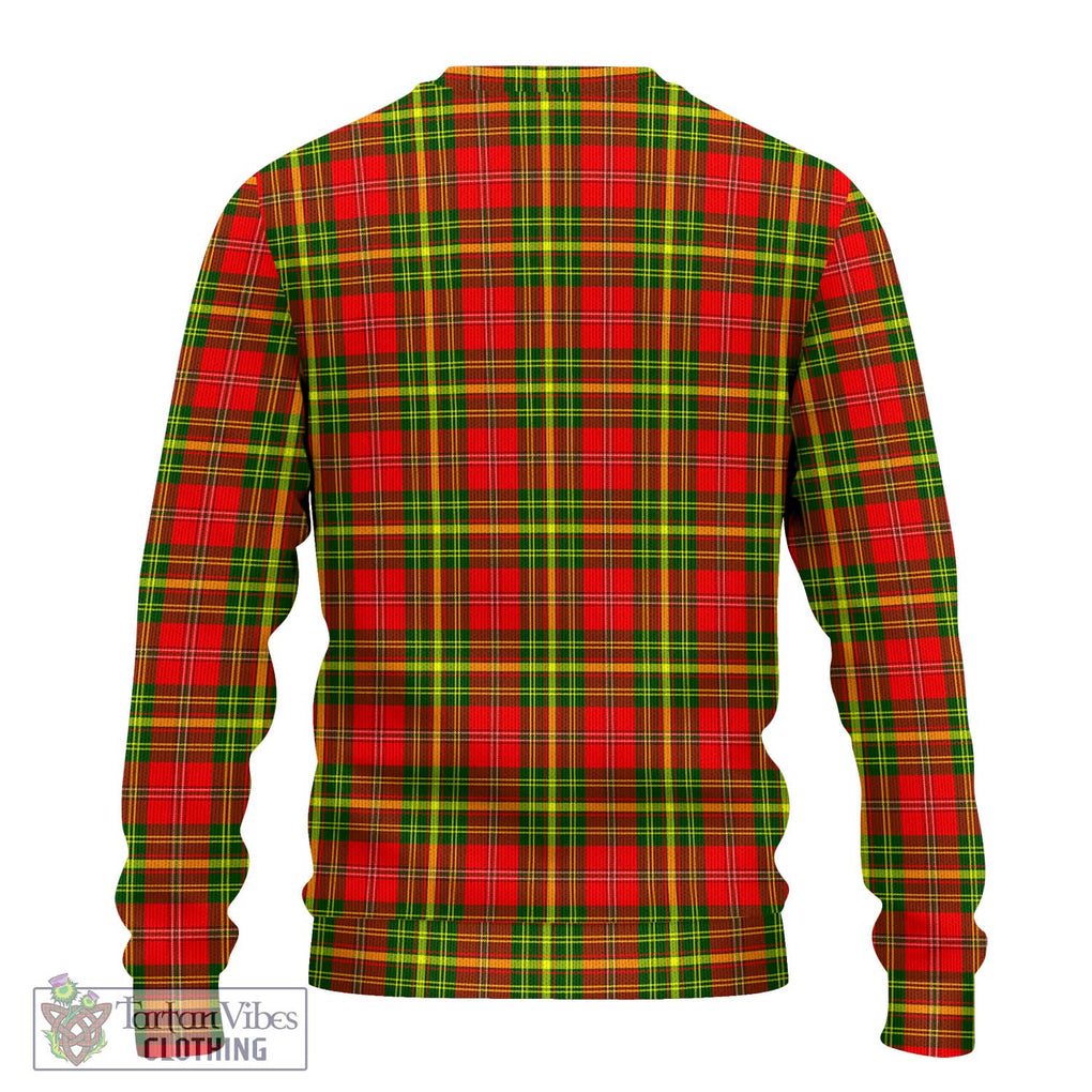 Leask Modern Tartan Knitted Sweater with Family Crest DNA In Me Style - Tartanvibesclothing Shop