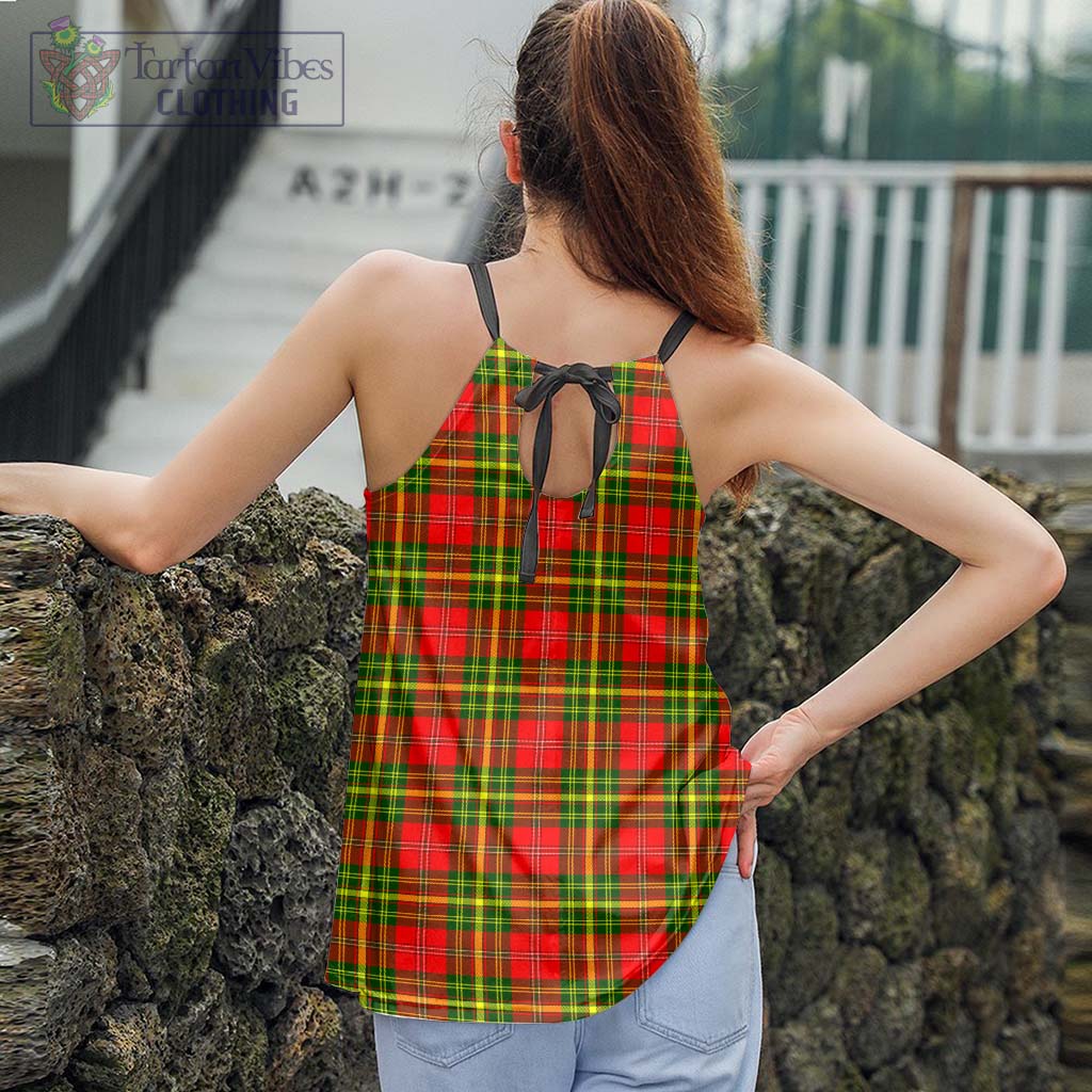 Tartan Vibes Clothing Leask Modern Tartan Loose Halter Neck Camisole