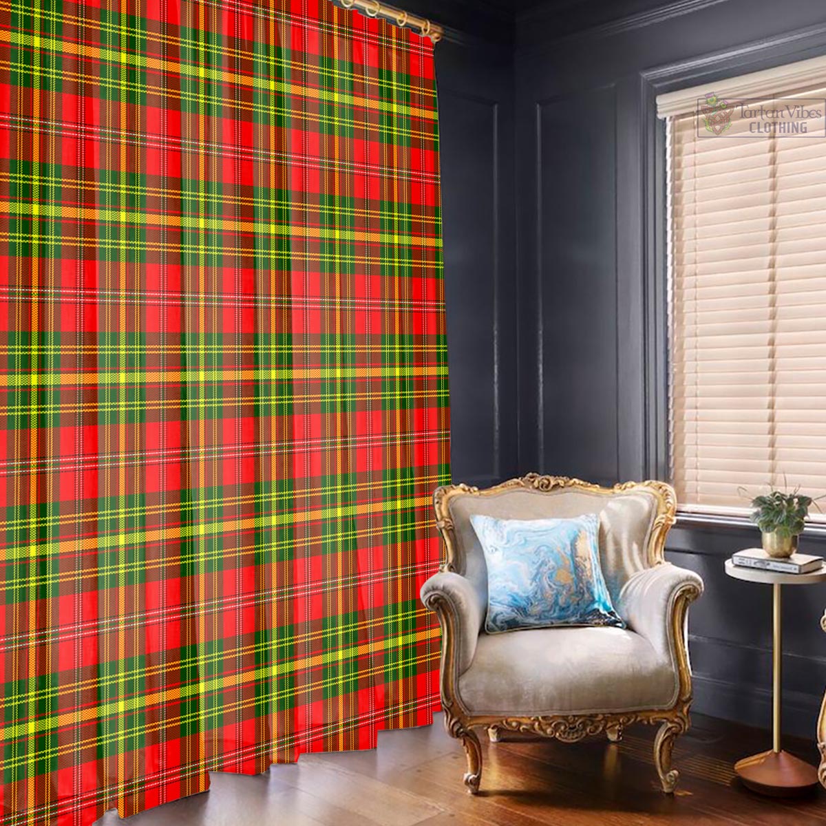 Leask Modern Tartan Window Curtain