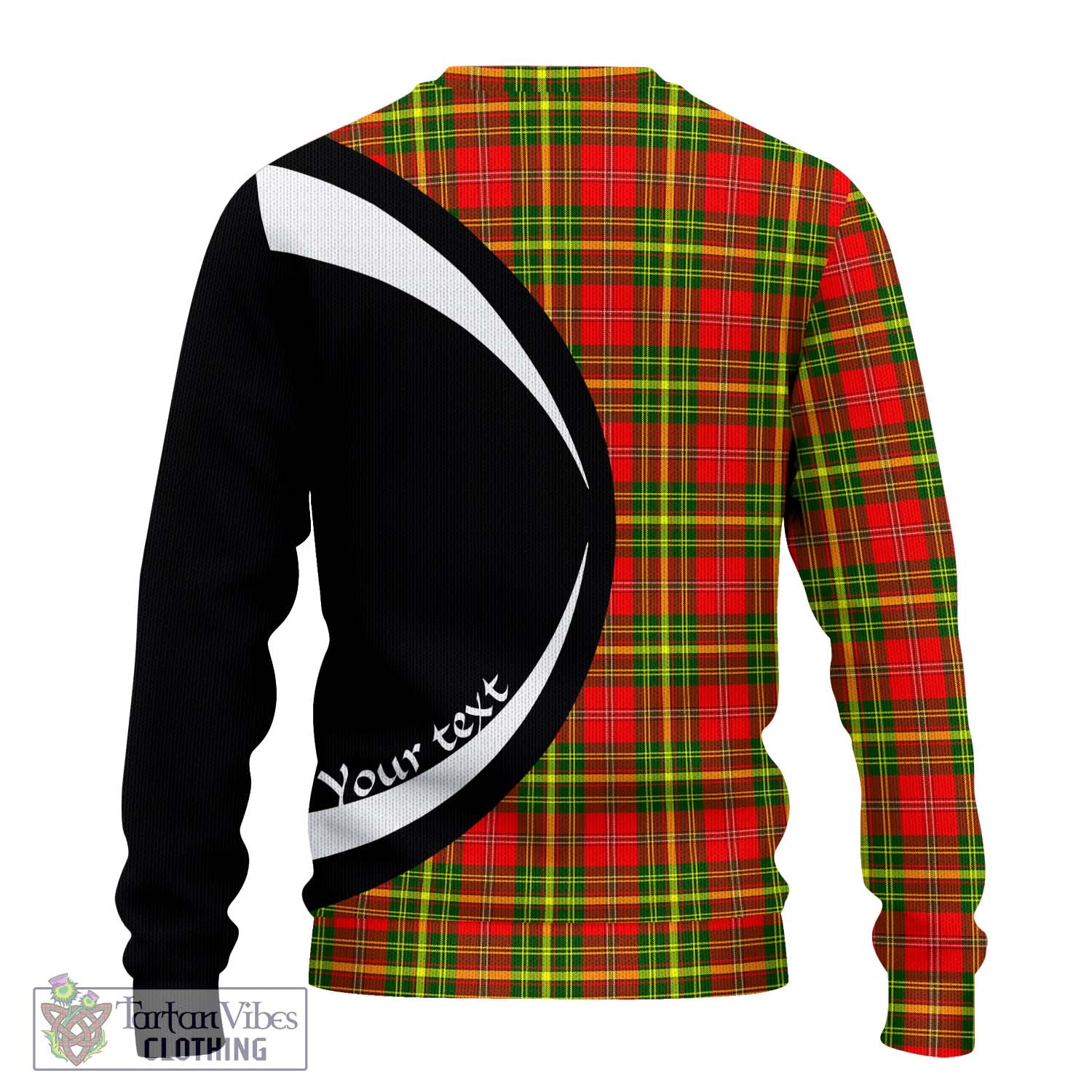 Leask Modern Tartan Ugly Sweater with Family Crest Circle Style - Tartan Vibes Clothing