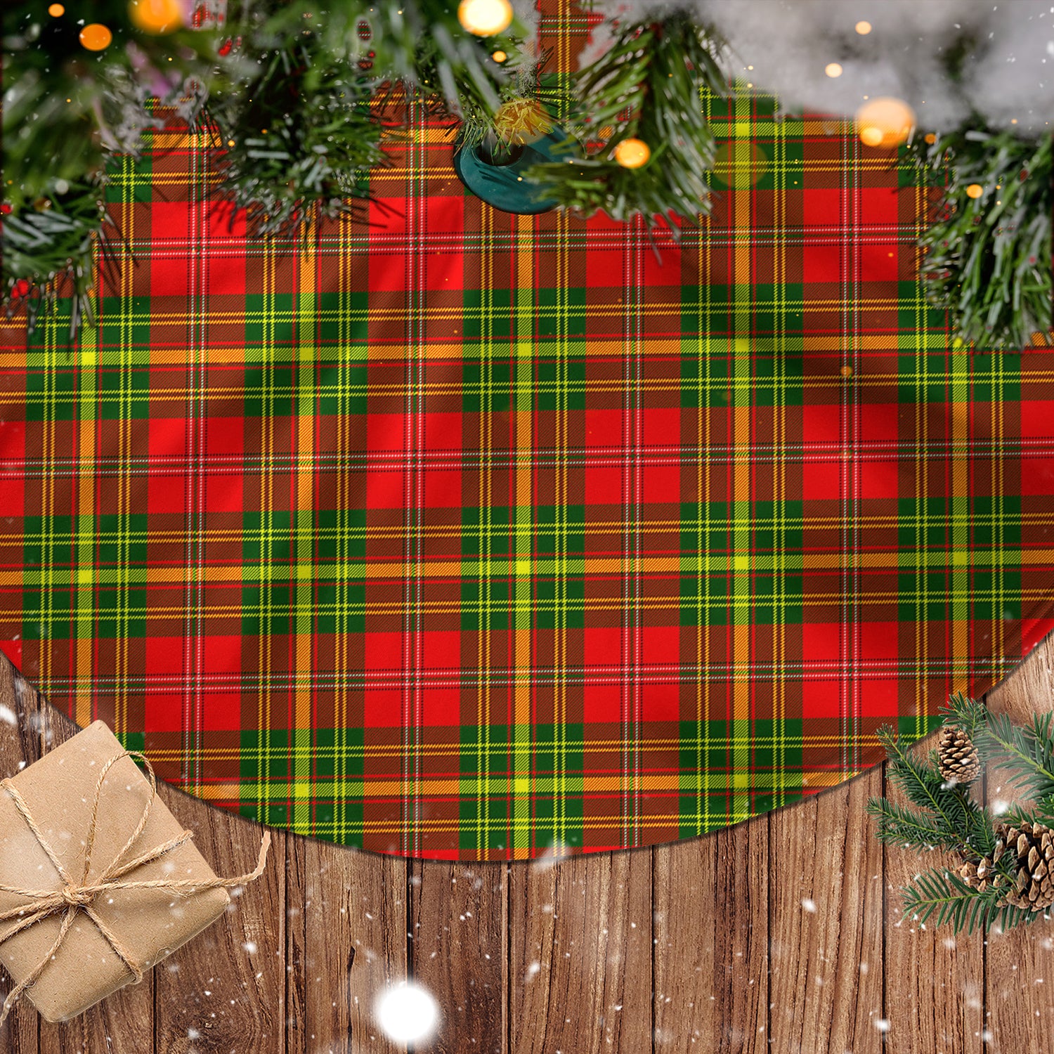 Leask Modern Tartan Christmas Tree Skirt - Tartanvibesclothing