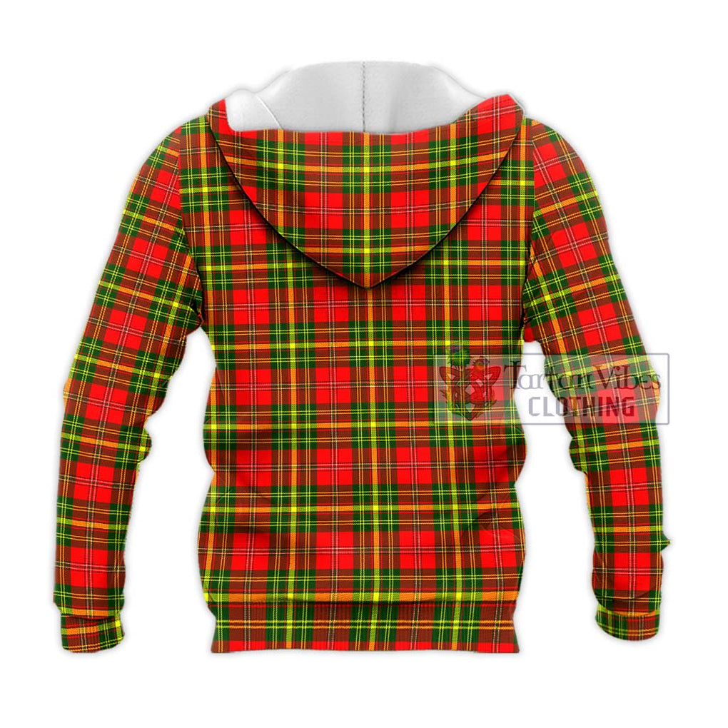 Leask Modern Tartan Knitted Hoodie with Family Crest DNA In Me Style - Tartanvibesclothing Shop