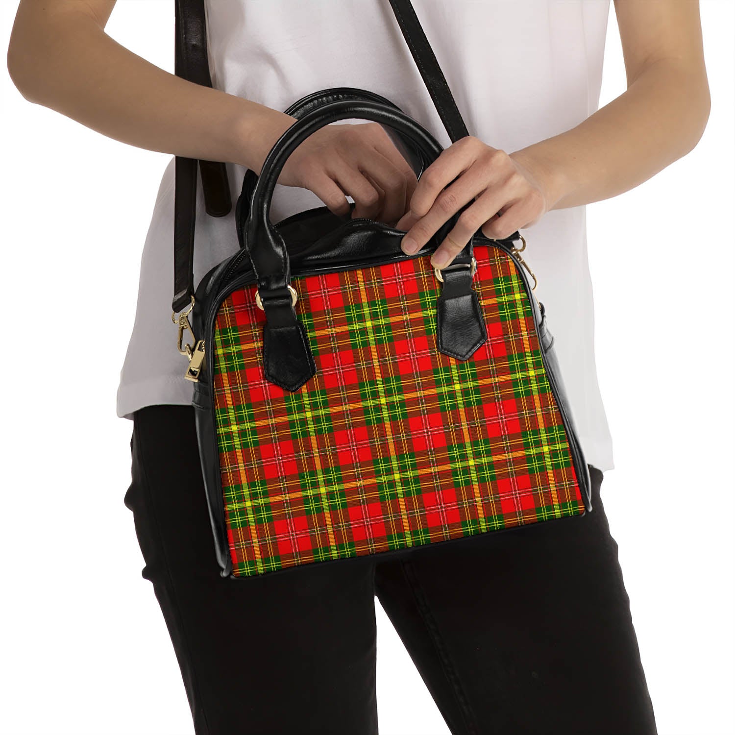 Leask Modern Tartan Shoulder Handbags - Tartanvibesclothing