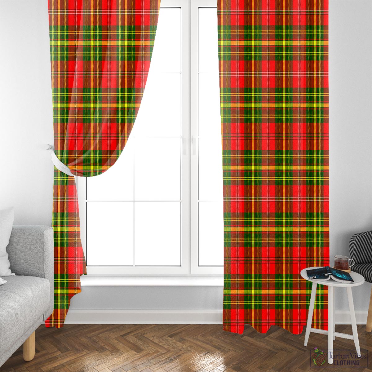 Leask Modern Tartan Window Curtain