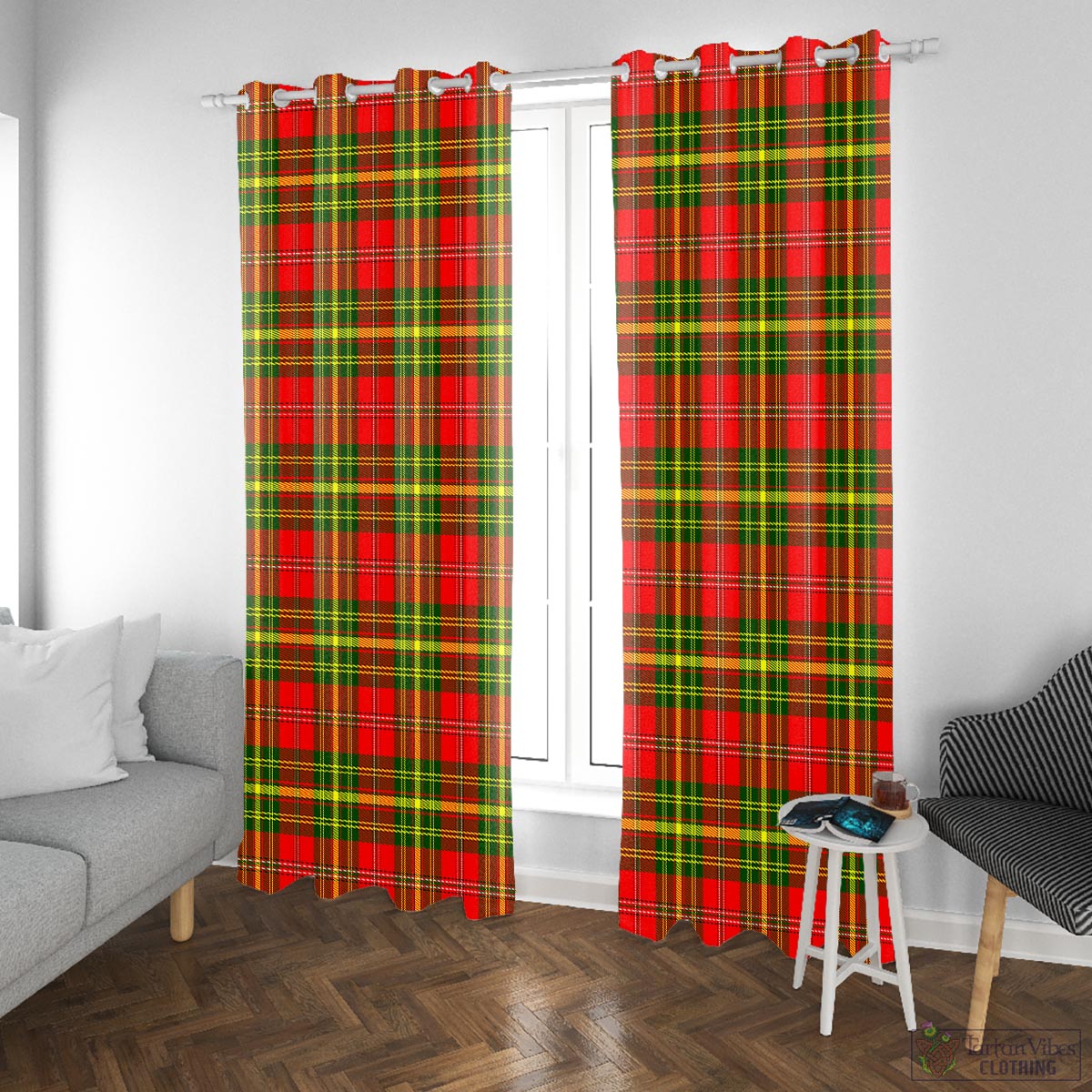 Leask Modern Tartan Window Curtain