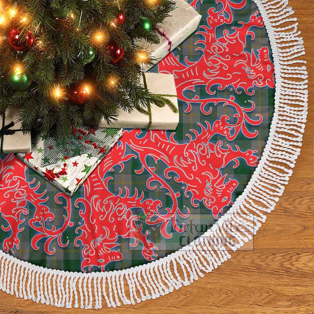 Tartan Vibes Clothing Ledford Tartan Christmas Tree Skirt Lion Rampant Style