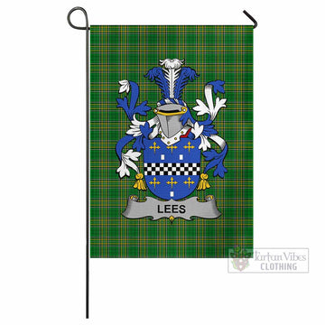 Lees Irish Clan Tartan Flag with Coat of Arms