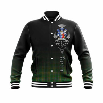Legg Irish Clan Baseball Jacket with Coat of Arms Erin Go Bragh Celtic Inspired Unisex - Tartan Vibes Clothing