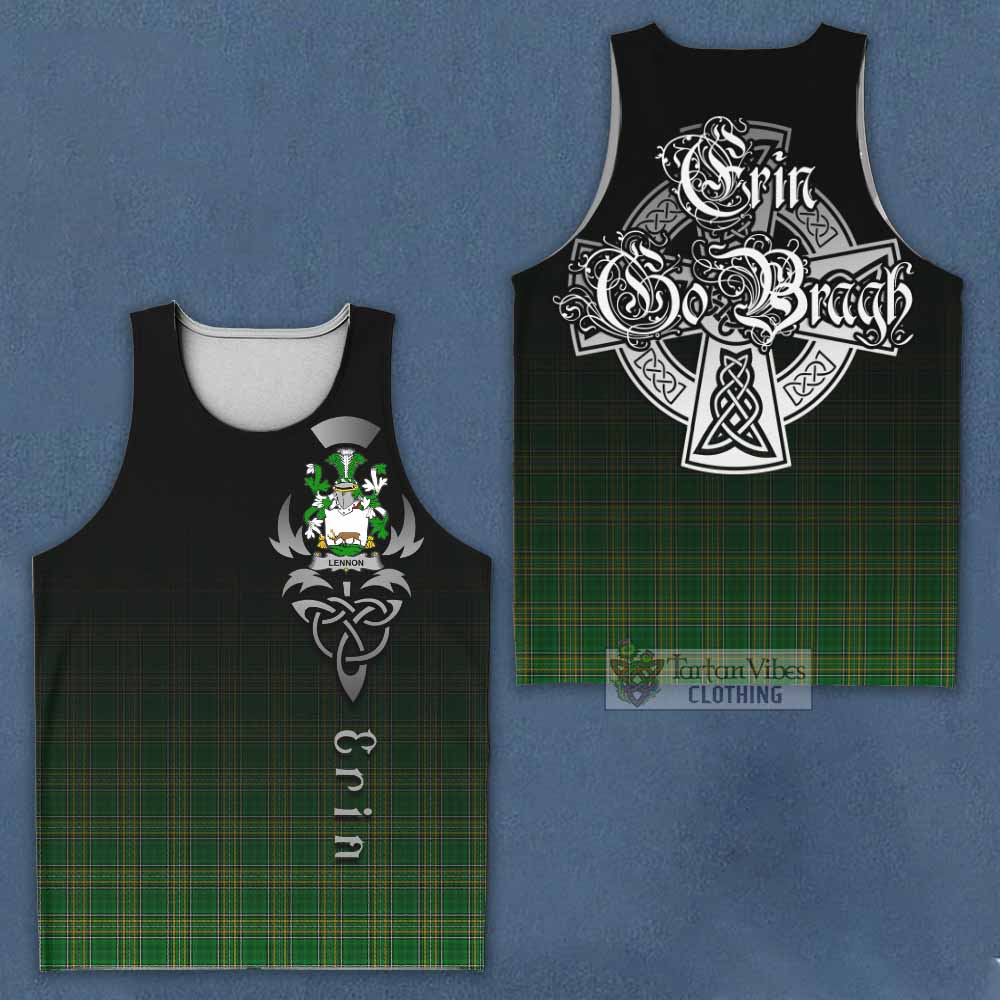 Lennon Irish Clan Men's Tank Top with Coat of Arms Erin Go Bragh Celtic Inspired - Tartan Vibes Clothing