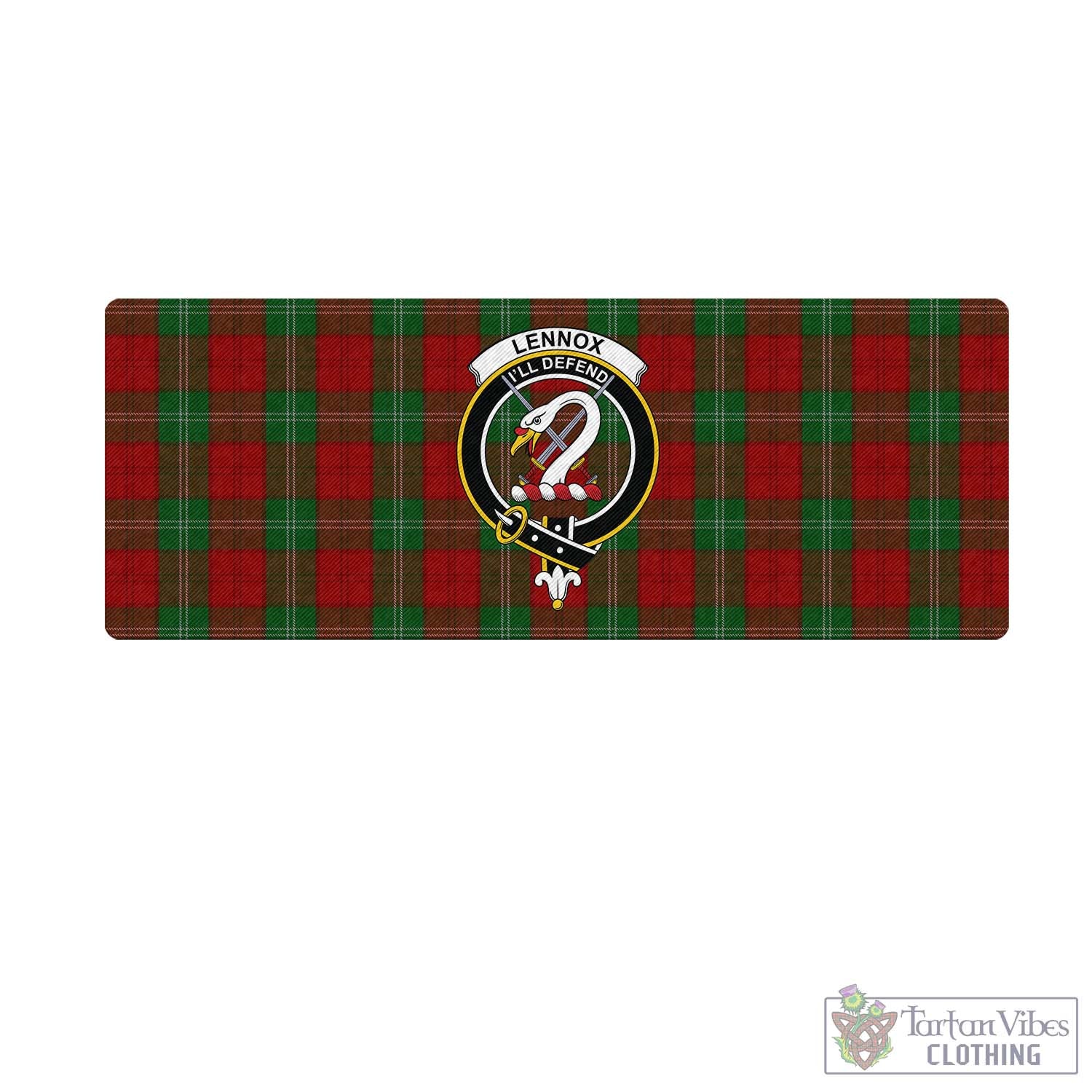 Tartan Vibes Clothing Lennox Tartan Mouse Pad with Family Crest