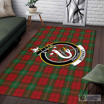 Lennox Tartan Area Rug with Family Crest