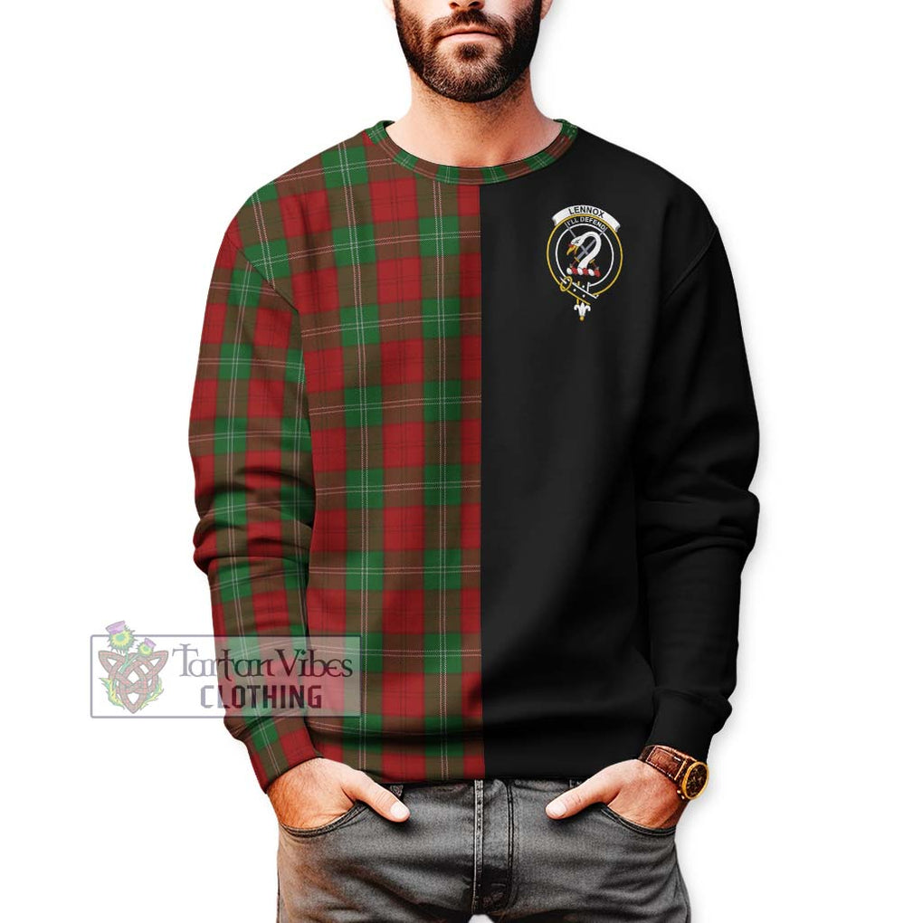 Lennox Tartan Sweatshirt with Family Crest and Half Of Me Style Unisex - Tartanvibesclothing Shop