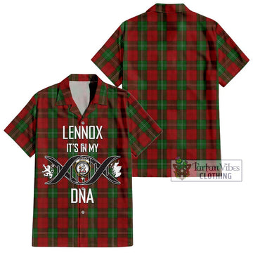 Lennox Tartan Short Sleeve Button Shirt with Family Crest DNA In Me Style