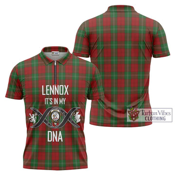 Lennox Tartan Zipper Polo Shirt with Family Crest DNA In Me Style