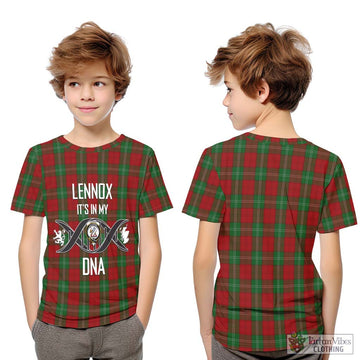 Lennox Tartan Kid T-Shirt with Family Crest DNA In Me Style