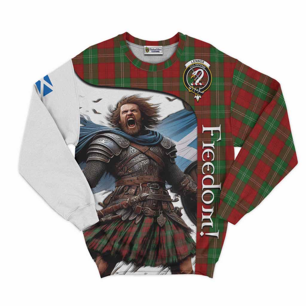 Tartan Vibes Clothing Lennox Crest Tartan Sweatshirt Inspired by the Freedom of Scottish Warrior