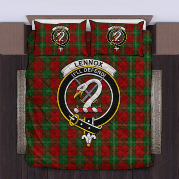 Lennox Tartan Quilt Bed Set with Family Crest