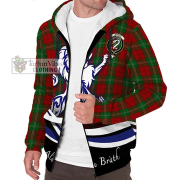 Lennox Tartan Sherpa Hoodie with Alba Gu Brath Regal Lion Emblem