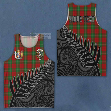 Lennox Crest Tartan Men's Tank Top with New Zealand Silver Fern Half Style