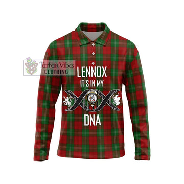 Lennox Tartan Long Sleeve Polo Shirt with Family Crest DNA In Me Style