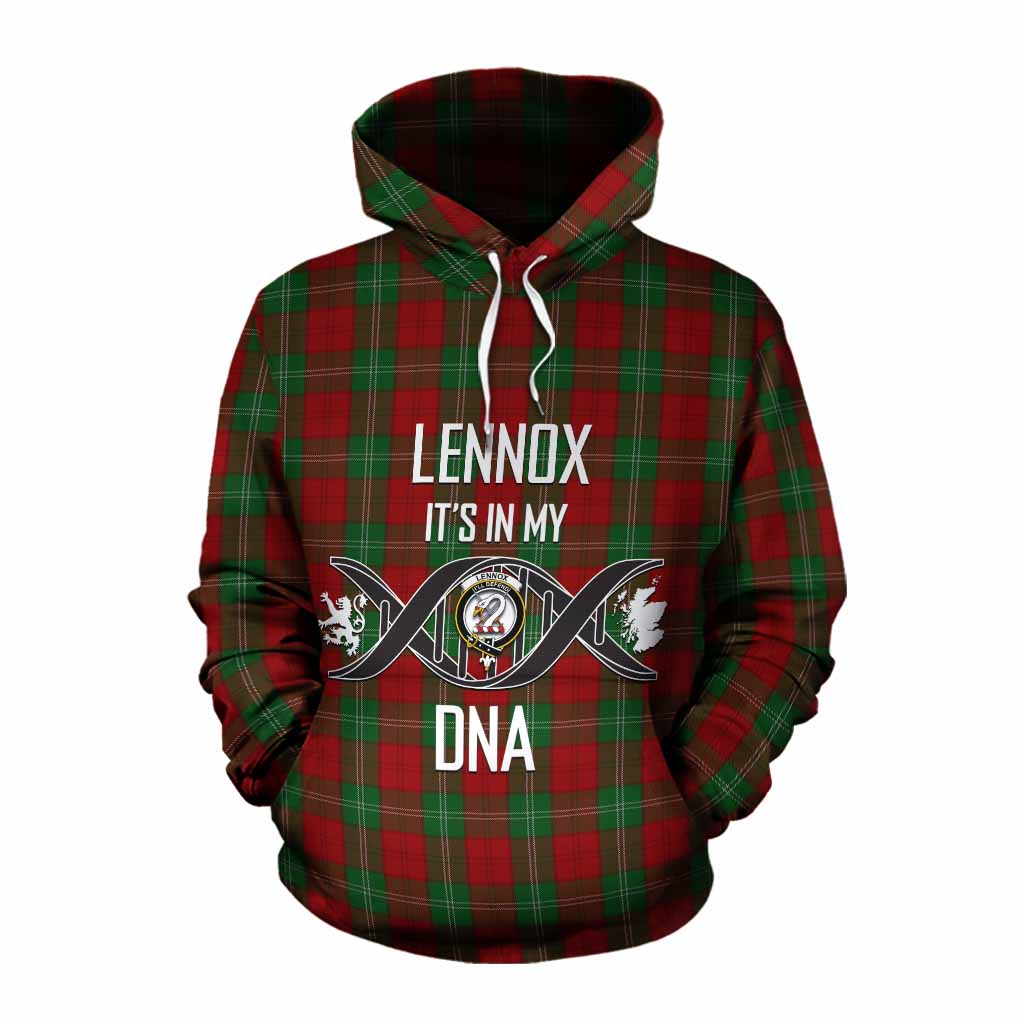 Tartan Vibes Clothing Lennox Tartan Cotton Hoodie with Family Crest DNA In Me Style