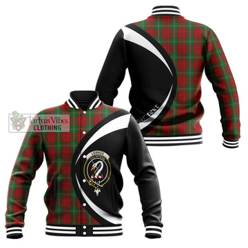 Lennox Tartan Baseball Jacket with Family Crest Circle Style