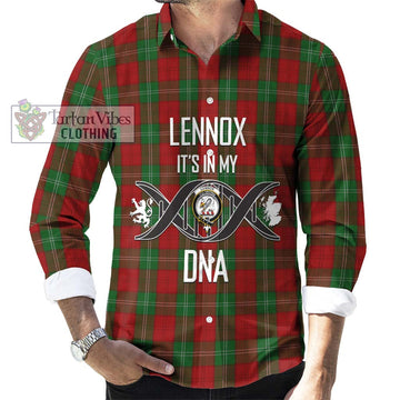 Lennox Tartan Long Sleeve Button Shirt with Family Crest DNA In Me Style