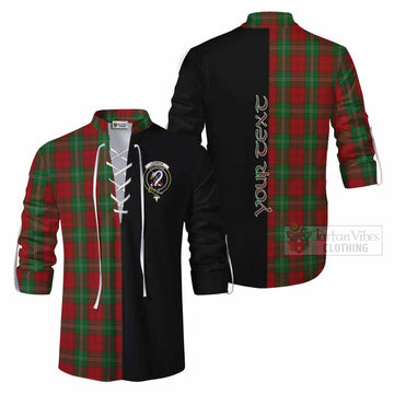 Lennox Tartan Ghillie Kilt Shirt with Family Crest and Half Of Me Style