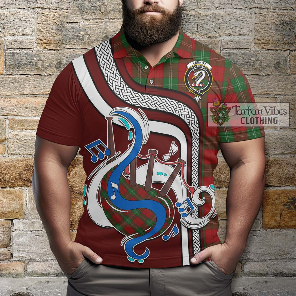 Tartan Vibes Clothing Lennox Tartan Polo Shirt with Epic Bagpipe Style