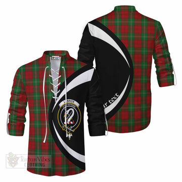 Lennox Tartan Ghillie Kilt Shirt with Family Crest Circle Style