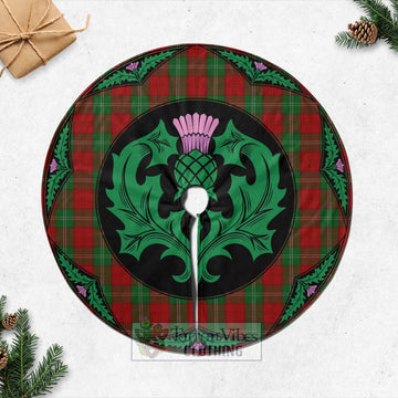 Lennox Tartan Christmas Tree Skirt Scottish Thistle Style