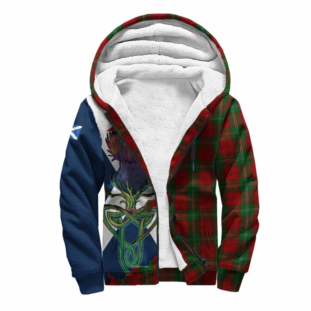 Lennox Tartan Family Crest Sherpa Hoodie Scottish Thistle Celtic Inspired Unisex S - Tartan Vibes Clothing