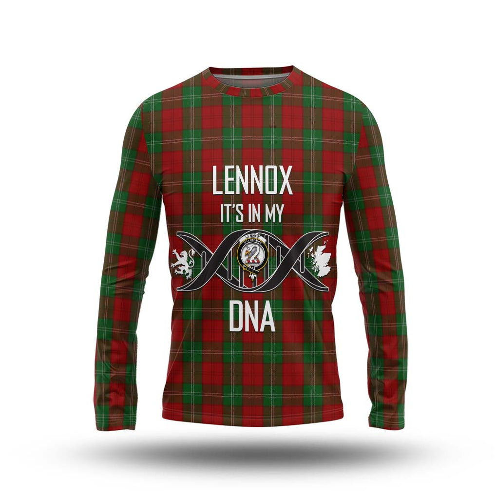 Lennox Tartan Long Sleeve T-Shirt with Family Crest DNA In Me Style Unisex - Tartanvibesclothing Shop