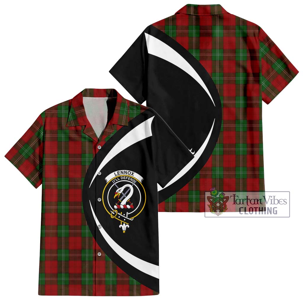 Lennox Tartan Short Sleeve Button Up with Family Crest Circle Style Kid - Tartan Vibes Clothing