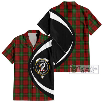 Lennox Tartan Short Sleeve Button Up with Family Crest Circle Style