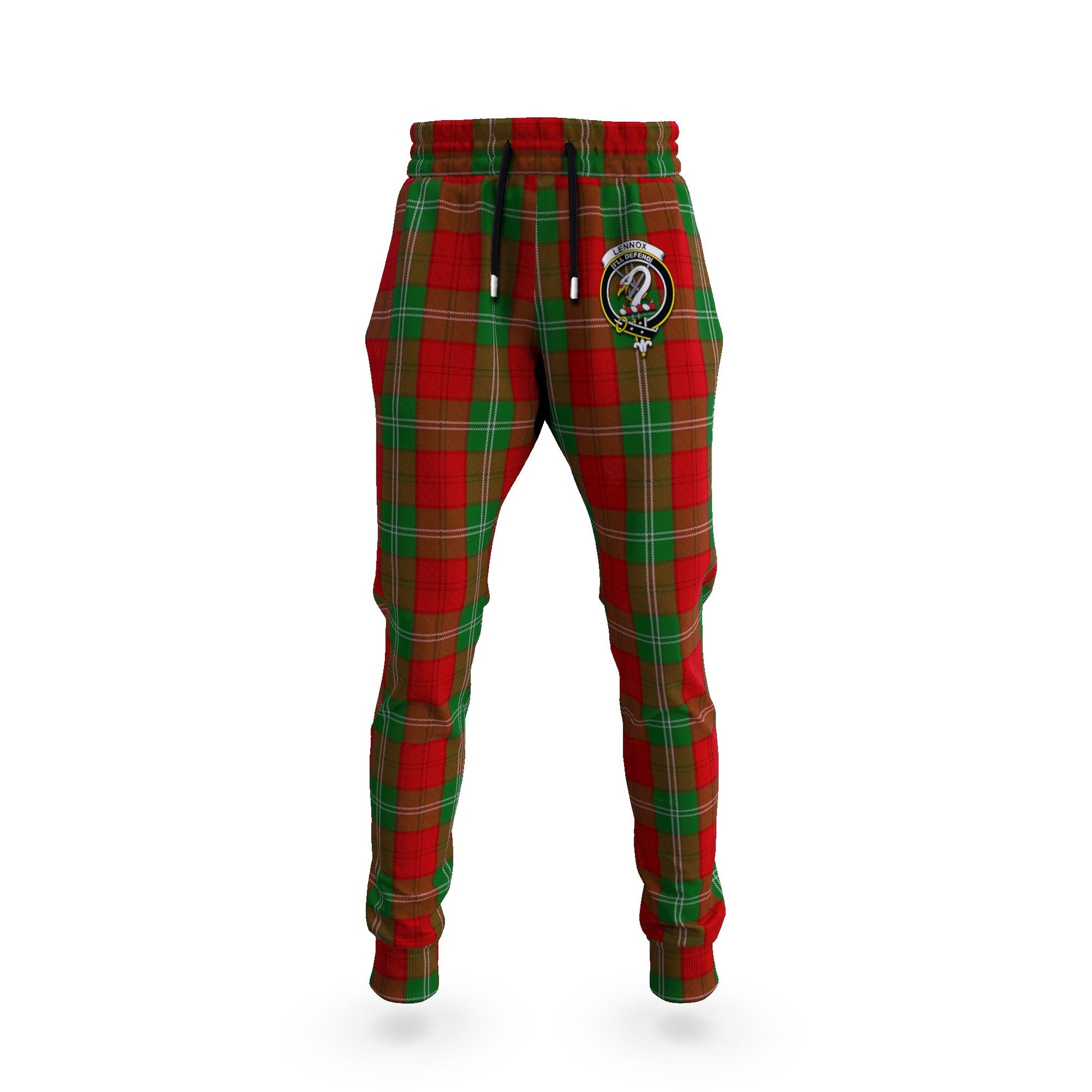 Lennox Tartan Joggers Pants with Family Crest 5XL - Tartan Vibes Clothing