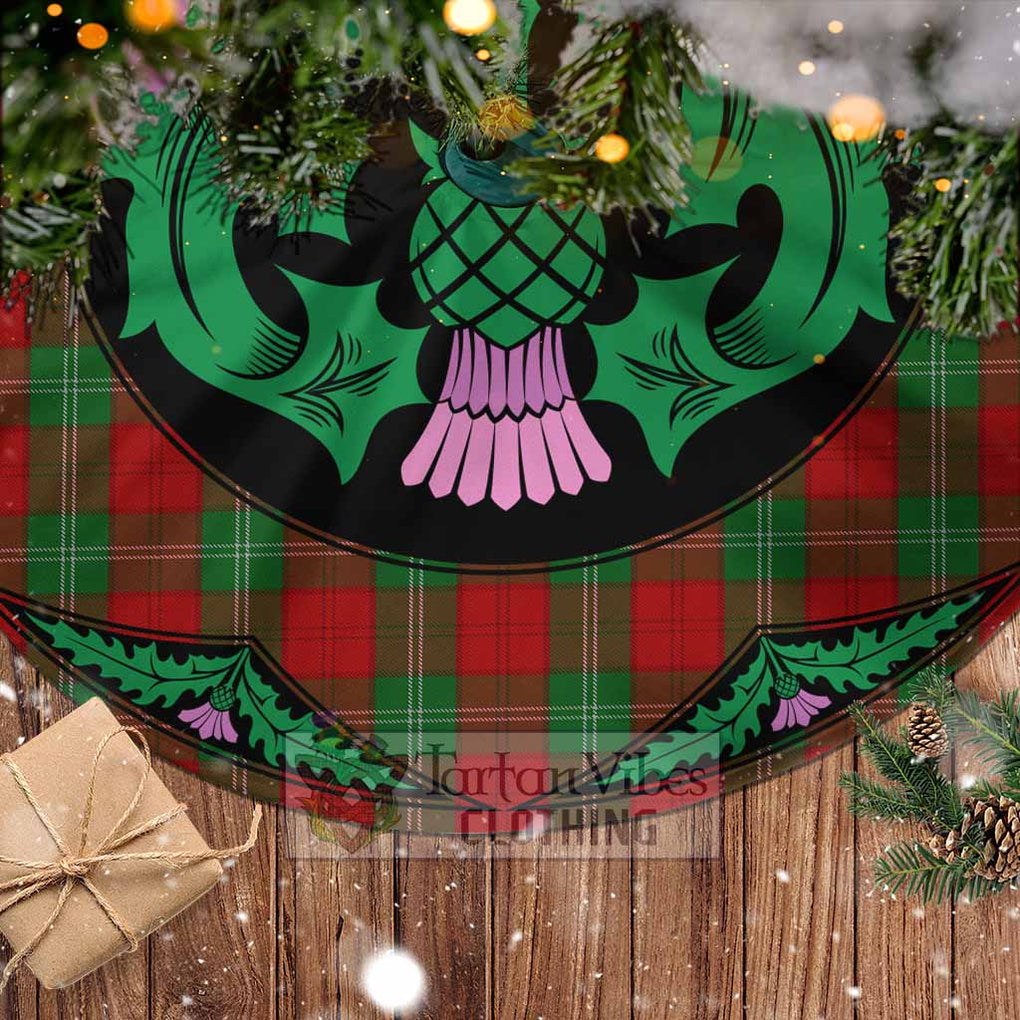 Tartan Vibes Clothing Lennox Tartan Christmas Tree Skirt Scottish Thistle Style