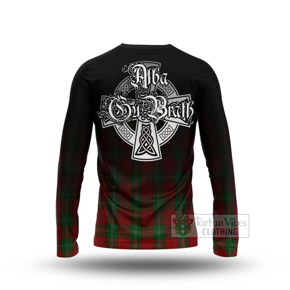 Tartan Vibes Clothing Lennox Tartan Long Sleeve T-Shirt Featuring Alba Gu Brath Family Crest Celtic Inspired