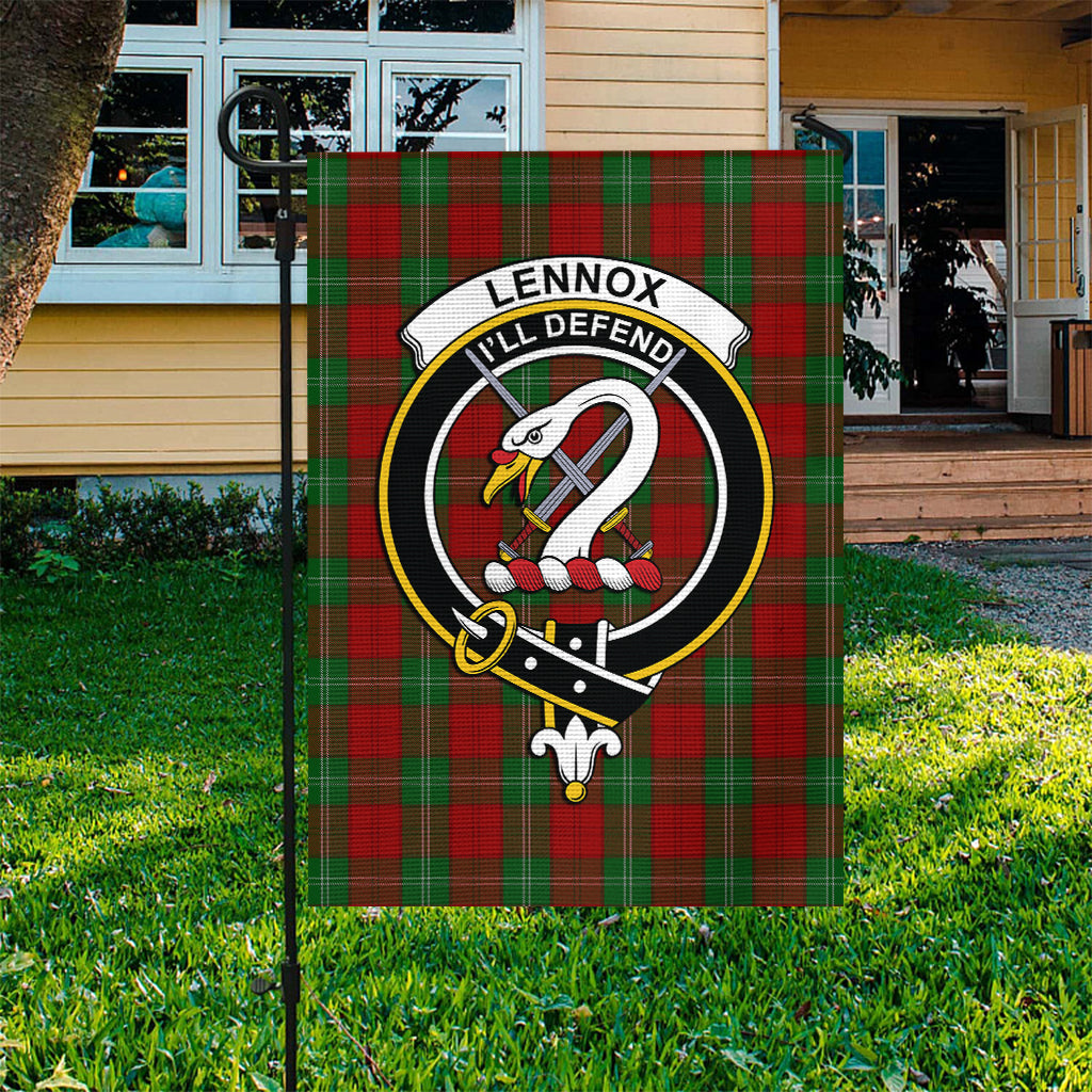 lennox-tartan-flag-with-family-crest