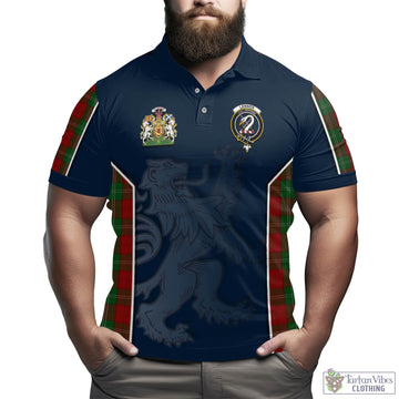 Lennox Tartan Men's Polo Shirt with Family Crest and Lion Rampant Vibes Sport Style