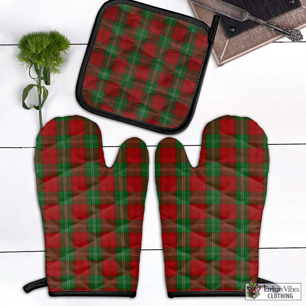 Lennox Tartan Combo Oven Mitt & Pot-Holder Combo 1 Oven Mitt & 1 Pot-Holder Black - Tartan Vibes Clothing